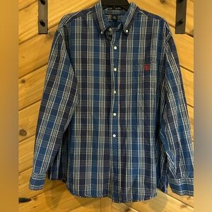 Men’s polo button down shirt.